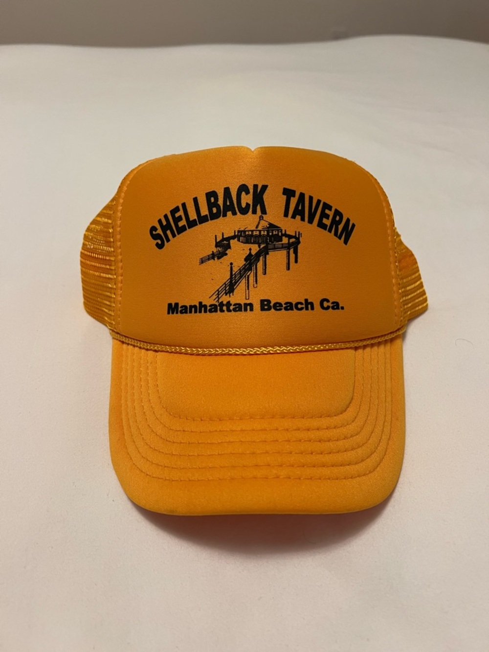 Shellback Tavern Manhattan Beach Trucker Hat - Yellow
